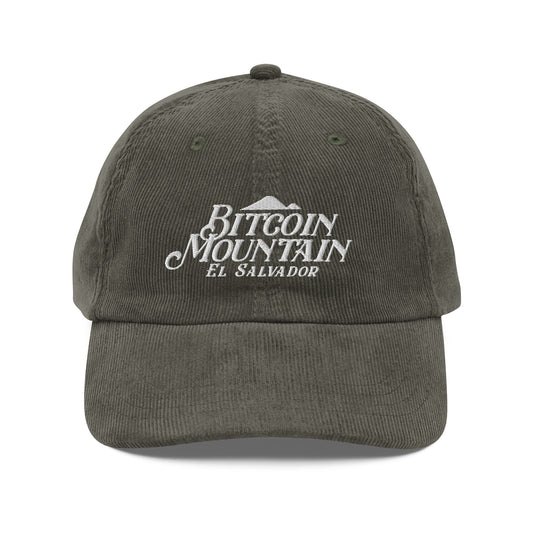 Bitcoin Mountain Vintage corduroy cap